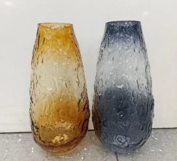 Glass Pot Bottle Shape Bottom Curve 27x6x12cm